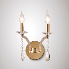 Fiore Crystal Wall Lights Diyas Armed Wall Lights